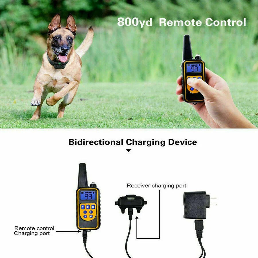 2700 FT Waterproof Dog Shock Collar – Rechargeable Remote Trainer with LCD