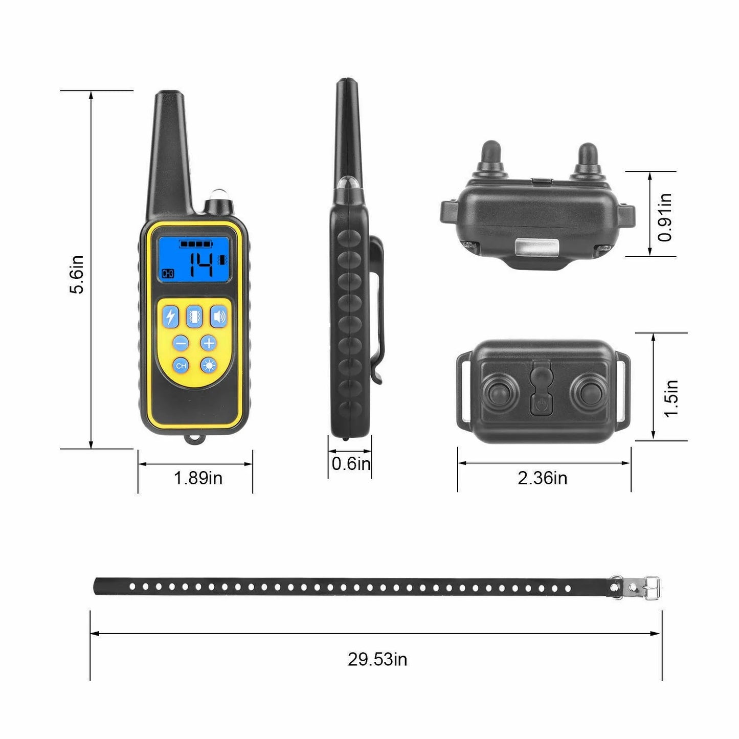 2700 FT Waterproof Dog Shock Collar – Rechargeable Remote Trainer with LCD