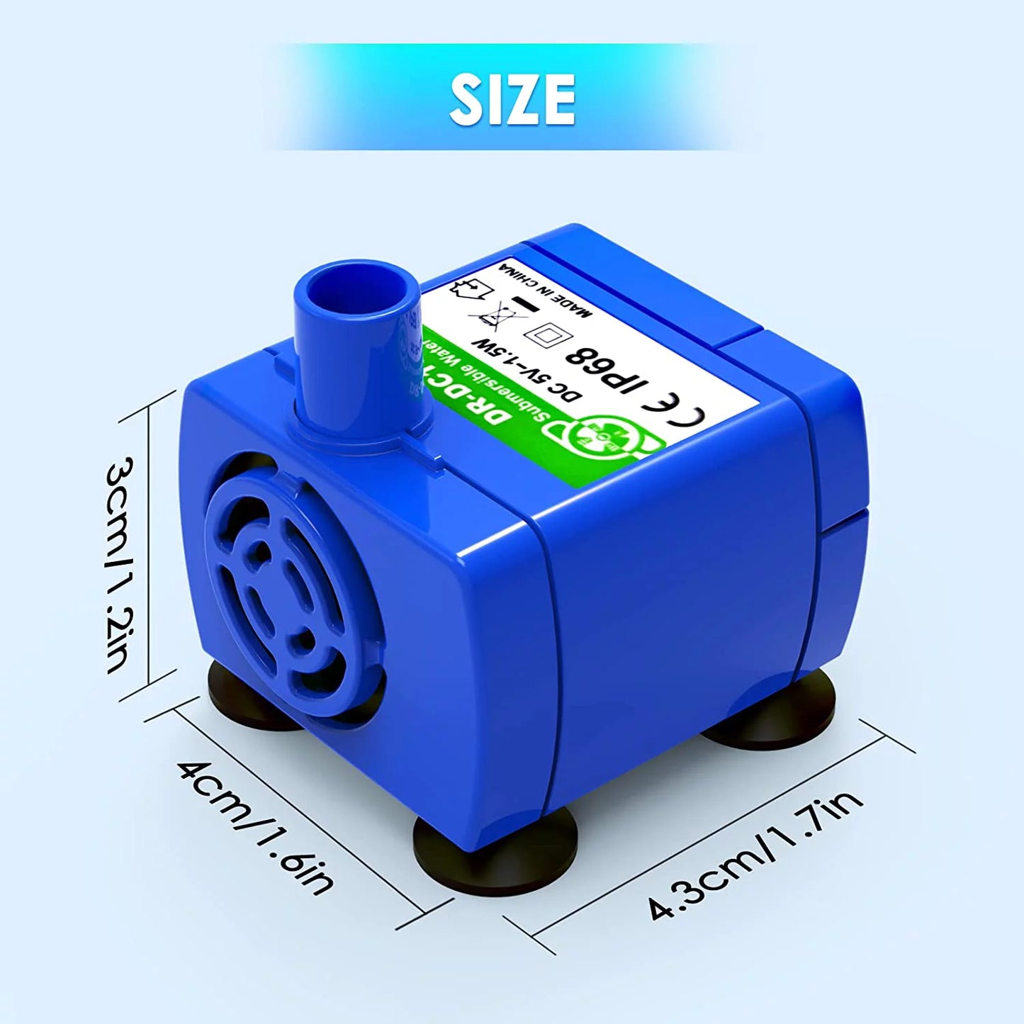Replacement Pump for Cat Water Fountain, Ultra Quiet Long Lifespan Water Pump for Pet Water Fountain, Dog Water Bowl Dispenser For Cat & Dog