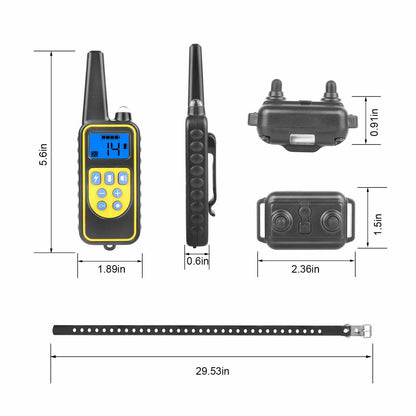 2700 FT Waterproof Dog Shock Collar – Rechargeable Remote Trainer with LCD